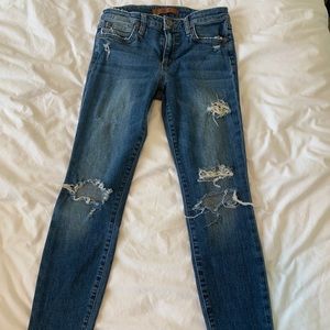Joes Jeans Mid Rise Distressed Denim